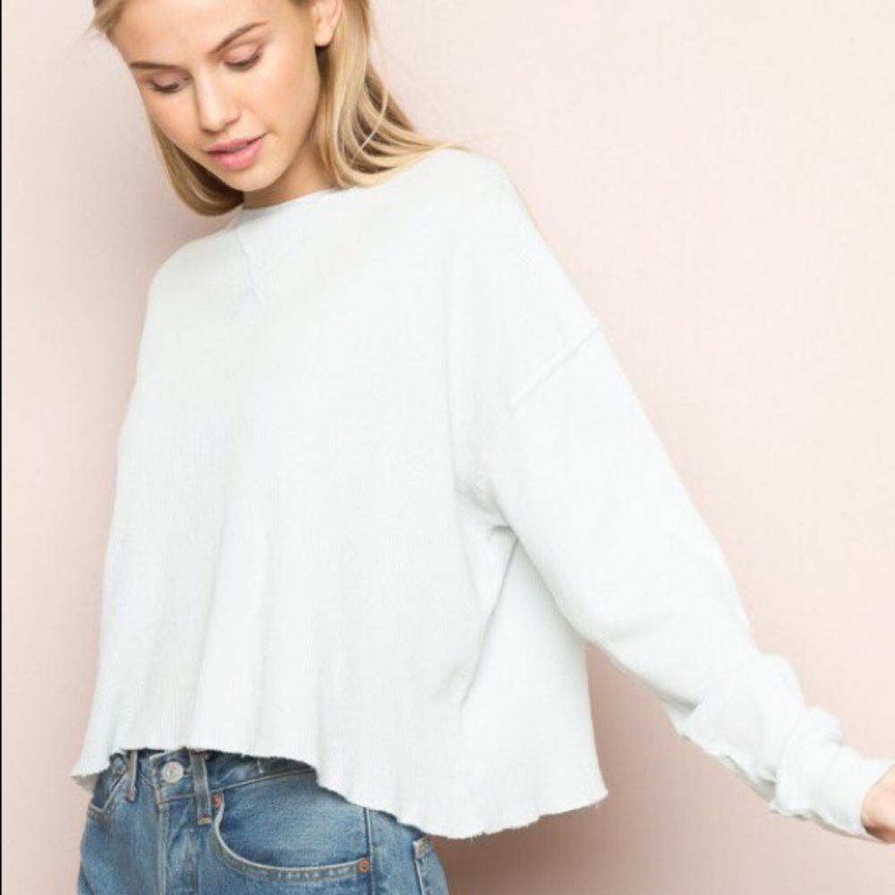 NWT Brandy Melville White Laila Thermal
